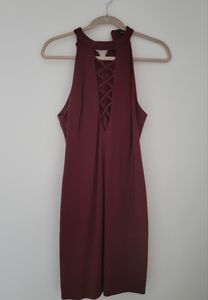 Forever 21 bodycon cross strap dress